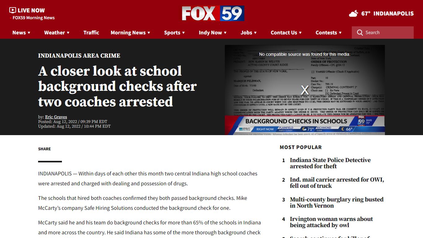 A closer look at school background checks after two coaches arrested